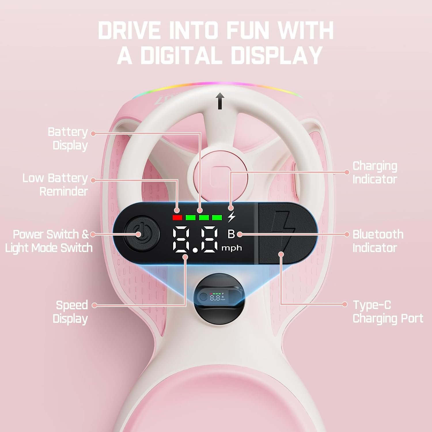 N7 Electric Wiggle Ride-On Toy with Pedal - Image 5