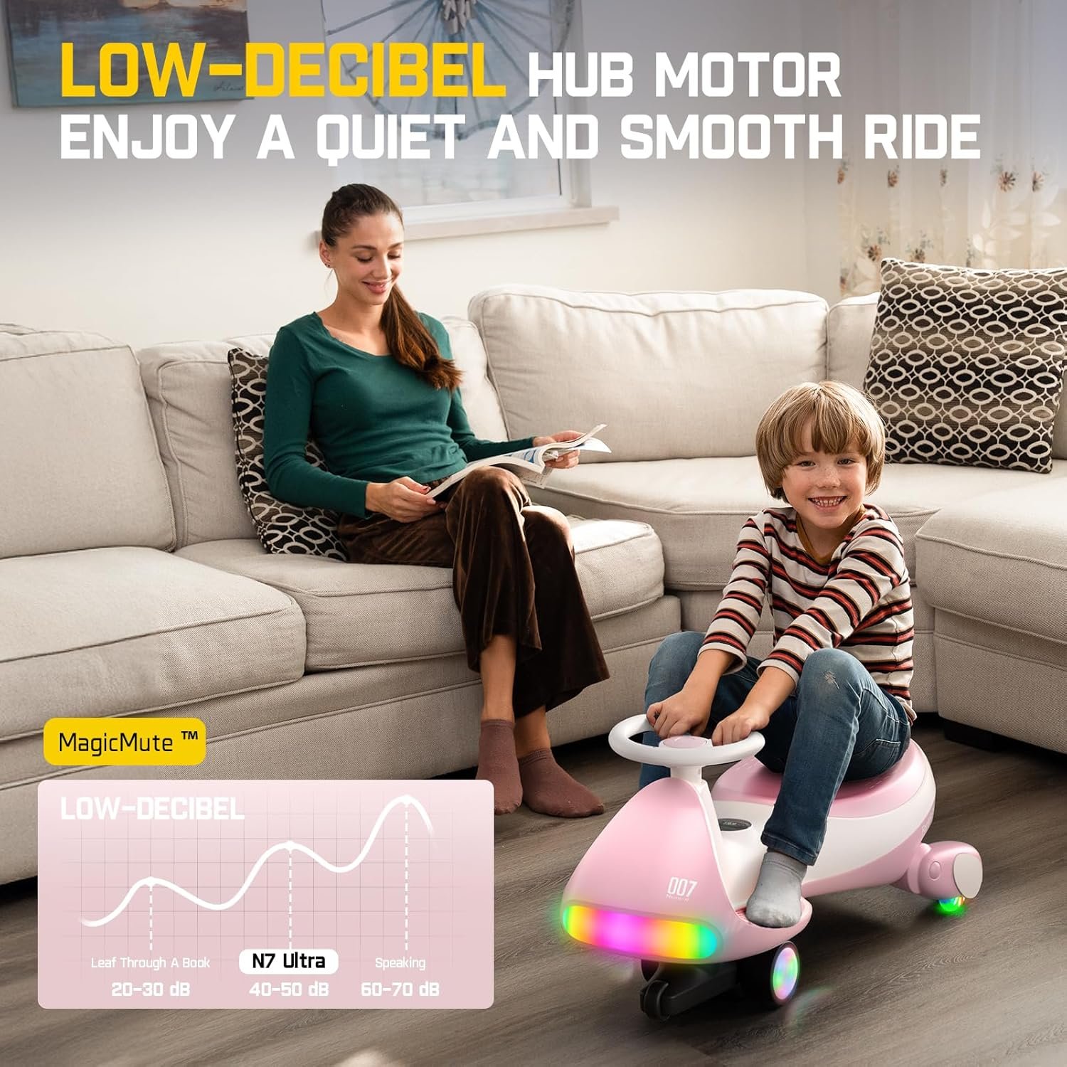 N7 Electric Wiggle Ride-On Toy with Pedal - Image 3